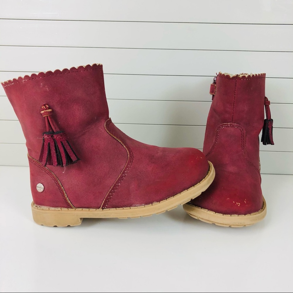 Opaline Toddler Girl Burgundy Leather Boots